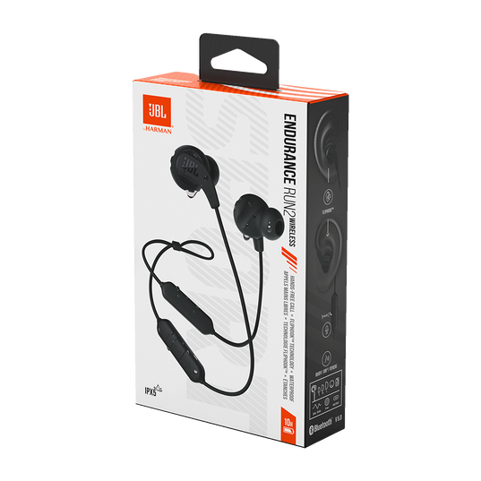JBL Endurance Run 2 Wireless - Black - Waterproof Wireless In-Ear Sport Headphones - Detailshot 10